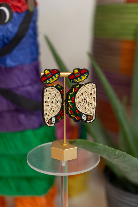 Taco Beaded Earrings